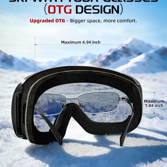 Over Glasses Snow Snowboarding Winter Goggles - Picture 7 of 8